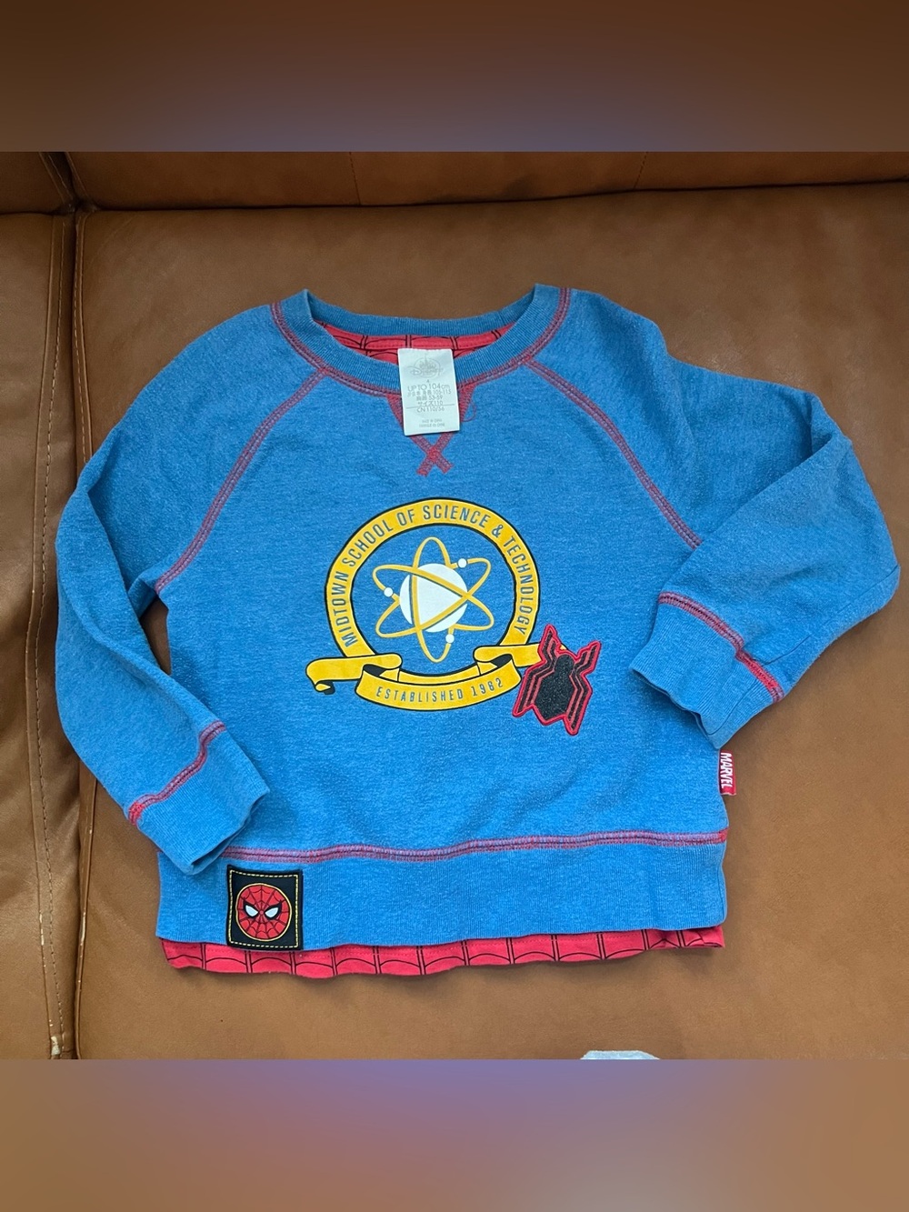 Marvel Spider-Man Midtown School of Science & Technology kids Sweatshirt Sz 4!